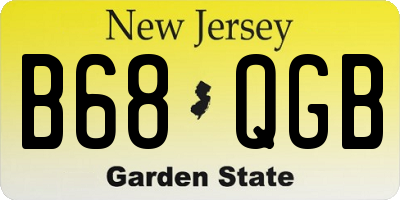 NJ license plate B68QGB