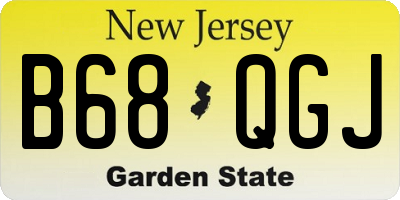 NJ license plate B68QGJ
