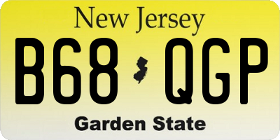 NJ license plate B68QGP