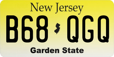 NJ license plate B68QGQ
