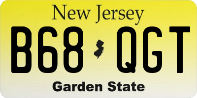 NJ license plate B68QGT