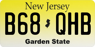 NJ license plate B68QHB