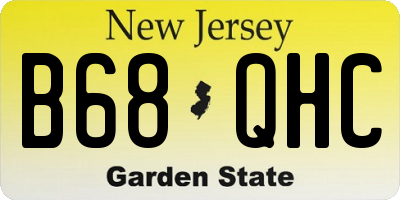 NJ license plate B68QHC