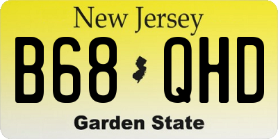 NJ license plate B68QHD