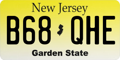 NJ license plate B68QHE