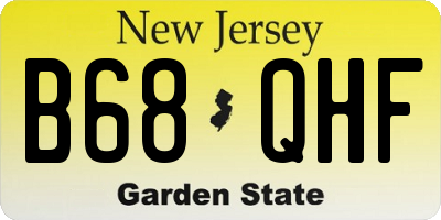 NJ license plate B68QHF