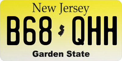 NJ license plate B68QHH