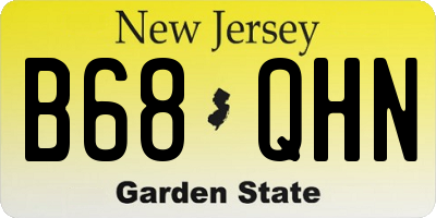 NJ license plate B68QHN