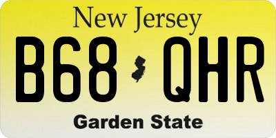 NJ license plate B68QHR