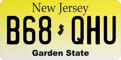 NJ license plate B68QHU