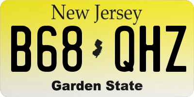 NJ license plate B68QHZ