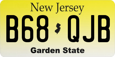 NJ license plate B68QJB