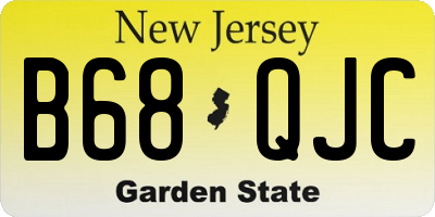 NJ license plate B68QJC