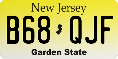 NJ license plate B68QJF