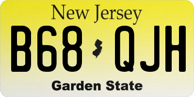 NJ license plate B68QJH