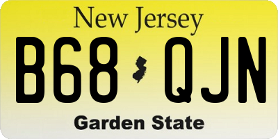 NJ license plate B68QJN