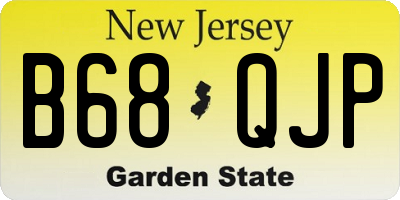 NJ license plate B68QJP
