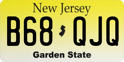 NJ license plate B68QJQ