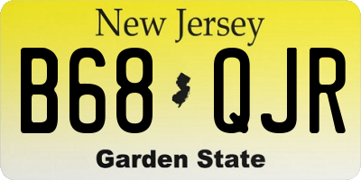 NJ license plate B68QJR