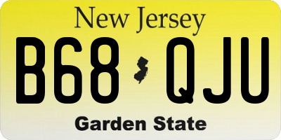 NJ license plate B68QJU