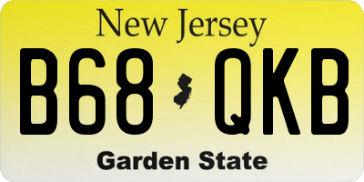 NJ license plate B68QKB
