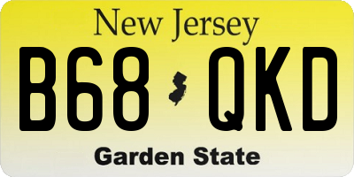 NJ license plate B68QKD