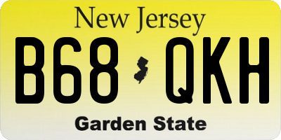 NJ license plate B68QKH