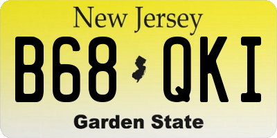 NJ license plate B68QKI