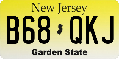 NJ license plate B68QKJ
