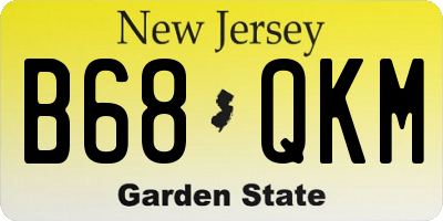 NJ license plate B68QKM
