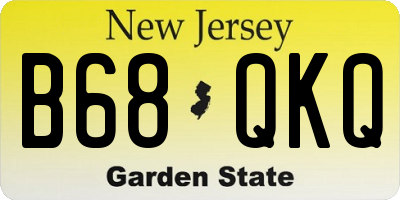 NJ license plate B68QKQ