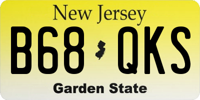 NJ license plate B68QKS