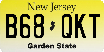 NJ license plate B68QKT