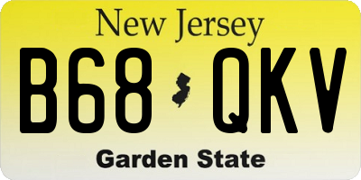 NJ license plate B68QKV