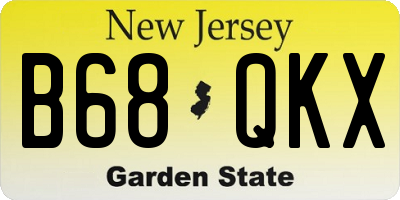 NJ license plate B68QKX