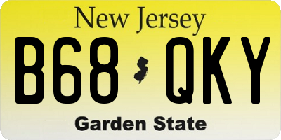 NJ license plate B68QKY