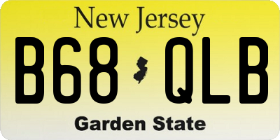 NJ license plate B68QLB