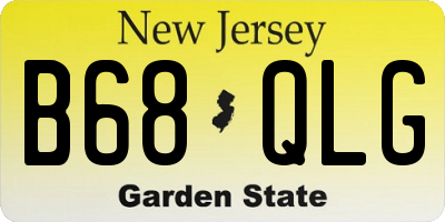 NJ license plate B68QLG
