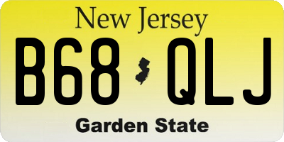 NJ license plate B68QLJ