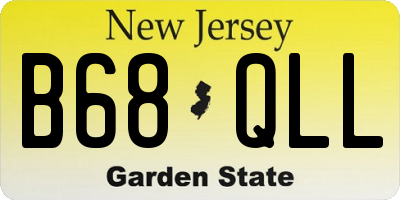 NJ license plate B68QLL