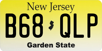 NJ license plate B68QLP