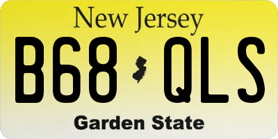 NJ license plate B68QLS