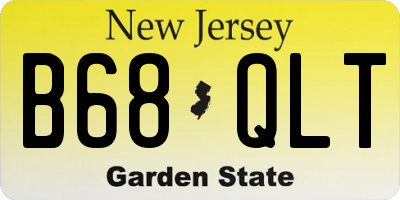 NJ license plate B68QLT