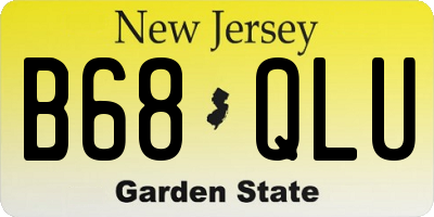 NJ license plate B68QLU