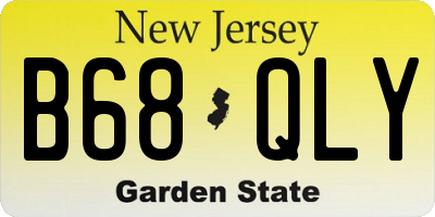 NJ license plate B68QLY