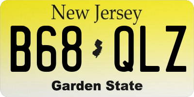 NJ license plate B68QLZ