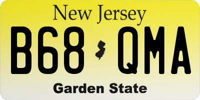 NJ license plate B68QMA