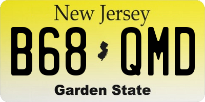 NJ license plate B68QMD