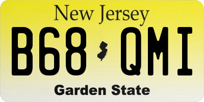 NJ license plate B68QMI