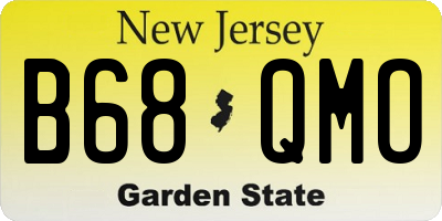 NJ license plate B68QMO